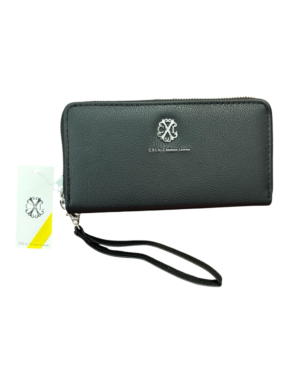 CXL by Christian Lacroix Brandy Pebble Double Zipper Wallet Black NWT